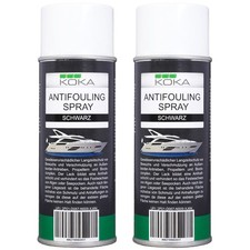 2x KOKA Antifouling Spray Schwarz Bewuchs-Schutz Boot Rumpf Antrieb Propeller