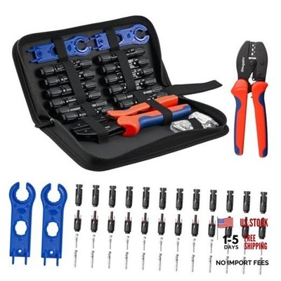 BougeRV Solar Crimper Tool Kit - Crimper, 12 12 Pairs Solar Connectors Kit