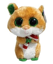 Ty Beanie Boos - Candy Cane the Mouse / Hampster, Solid Eyes, MWMT