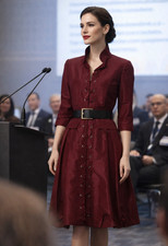 Oscar de la Renta Silk Midi Length Dress M | US 8