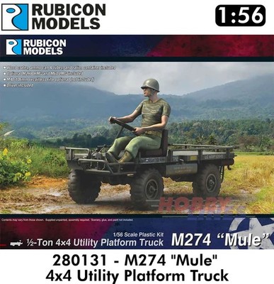 M274 Mule 4x4 Utility Platform Truck Bausatz Vietnamkrieg 1:56 Rubicon Models 280131