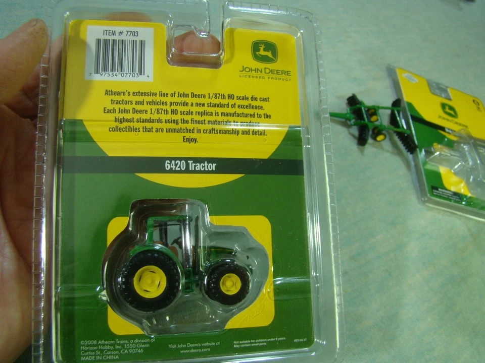 Athearn 1/87 John Deere 6420 Tractor HO Scale #7703 New in Package, PLUS Disk! - Image 3 of 4