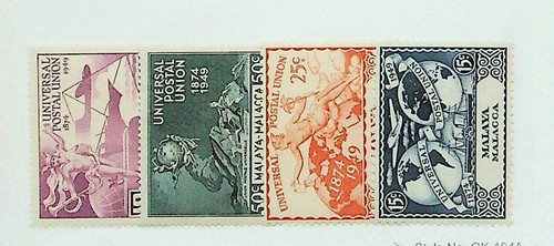 MALAYA - MALACCA Sc 18-21 NH ISSUE OF 1949 - UPU - (FMJ25)