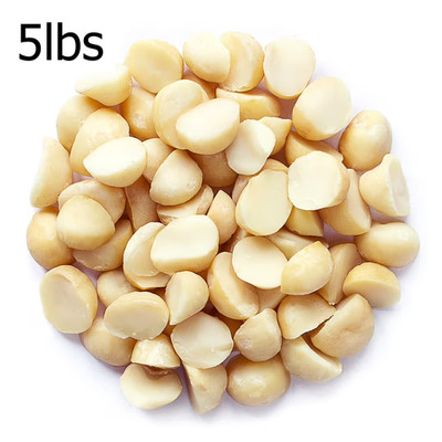 Macadamia Nuts, Raw, Unsalted, Style 4(Large Pieces), 5 pound bag FREE SHIPPING
