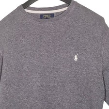 Polo Ralph Lauren Men Gray Waffle Knit Thermal Long Sleeve M 100 Cotton Casual