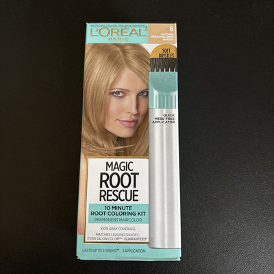 Loreal Magic Root Rescue 10 Minute Root Coloring Kit #8 Medium Blonde New