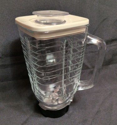 Vintage Oster Regency Kitchen Center Blender Jar Glass Pitcher w/ Lid & Blade