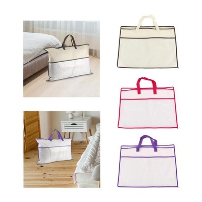 Pillow Storage Bag with Zipper and Handles Handbag for Clothes Sweaters Toys
