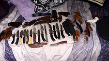 Mixed Lot Pocketknives & Tactical/Hunting Knives Stainless Steel w/sheaths .
