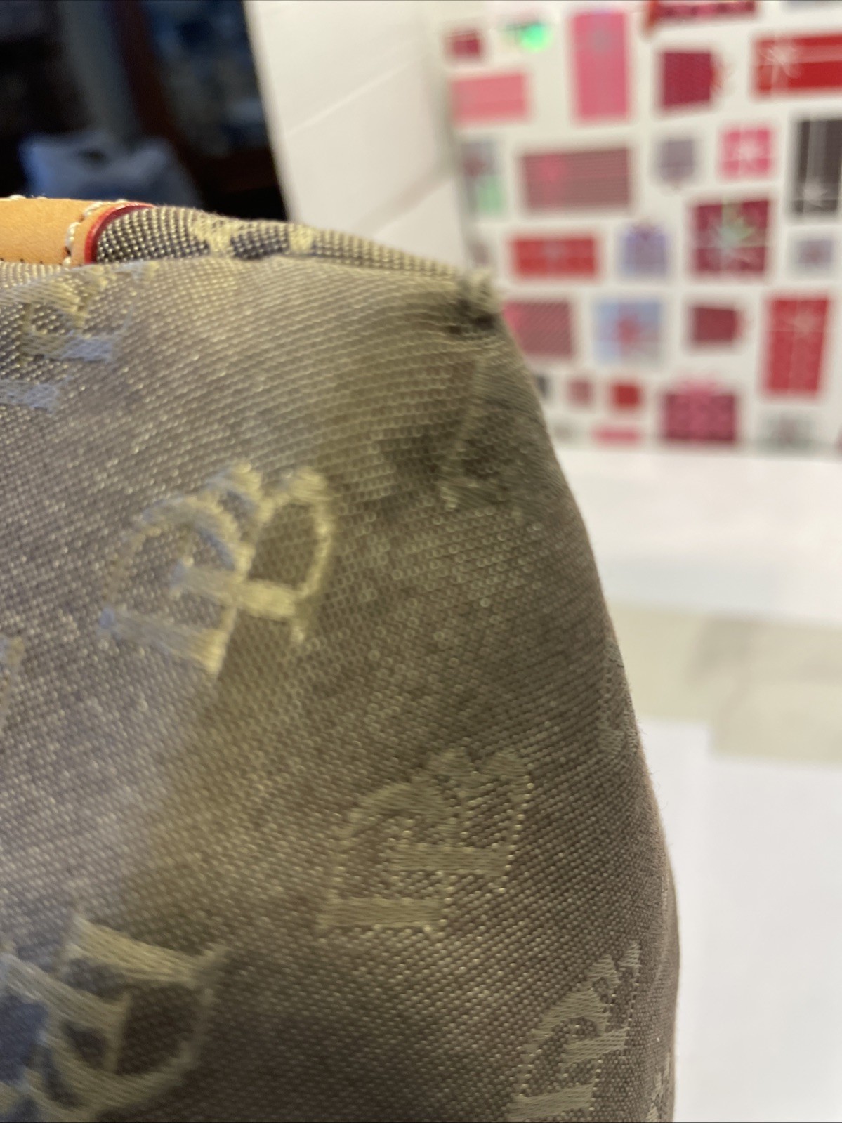 VTG Dooney& Bourke Monogram Pattern Crescent Shou… - image 13