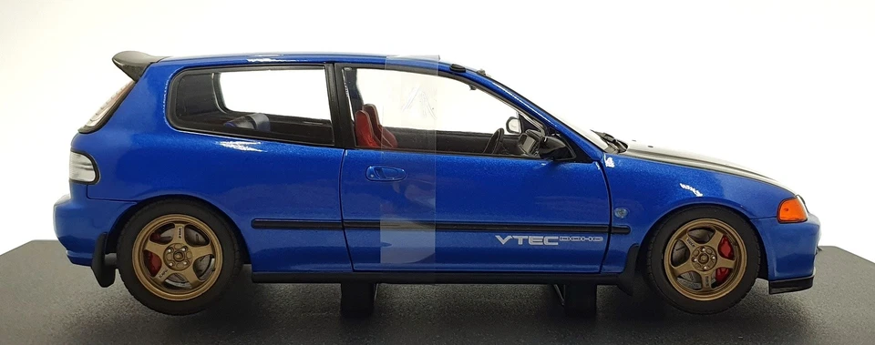Solido 1/18 Scale Diecast S1810406 - 1991 Honda Civic (EG6) - Blue Pearl - Image 3 of 4