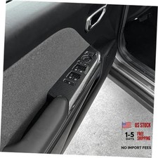 Car Window Switch Panel Cover Side Door Lock Lift Control Carbon Fiber Pattern