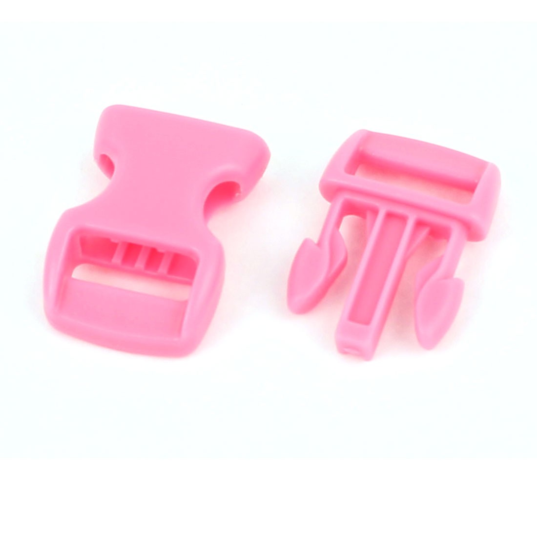 Pink Plastic Luaggage Side Quick Release Clasp Buckles 10-11mm Webbing Band 5pcs