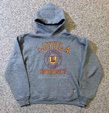 Vtg 80&rsquo;s Russell Athletic Loyola University Chicago Hoodie. Size L
