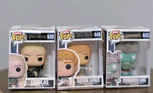 Funko Bitty POP! Lord Of The Rings LOTR Vinyl # 445 628 & 633 Legolas King