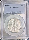 1936-D Walking Liberty Silver Half Dollar - PCGS MS64 - H3
