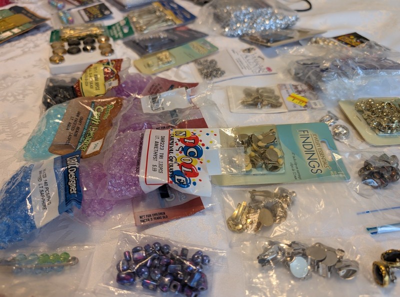 Beads And Jewelry Crafting Items Over 2 lbs