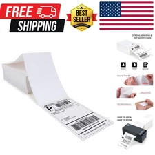 4x6 Direct Thermal Labels, 500pcs Perforated Fanfold, Compatible Zebra & Roll...