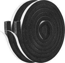Self Adhesive Foam Tape Weatherstrip 1/2In X 1/2In X 16.5Ft High Density Foam In