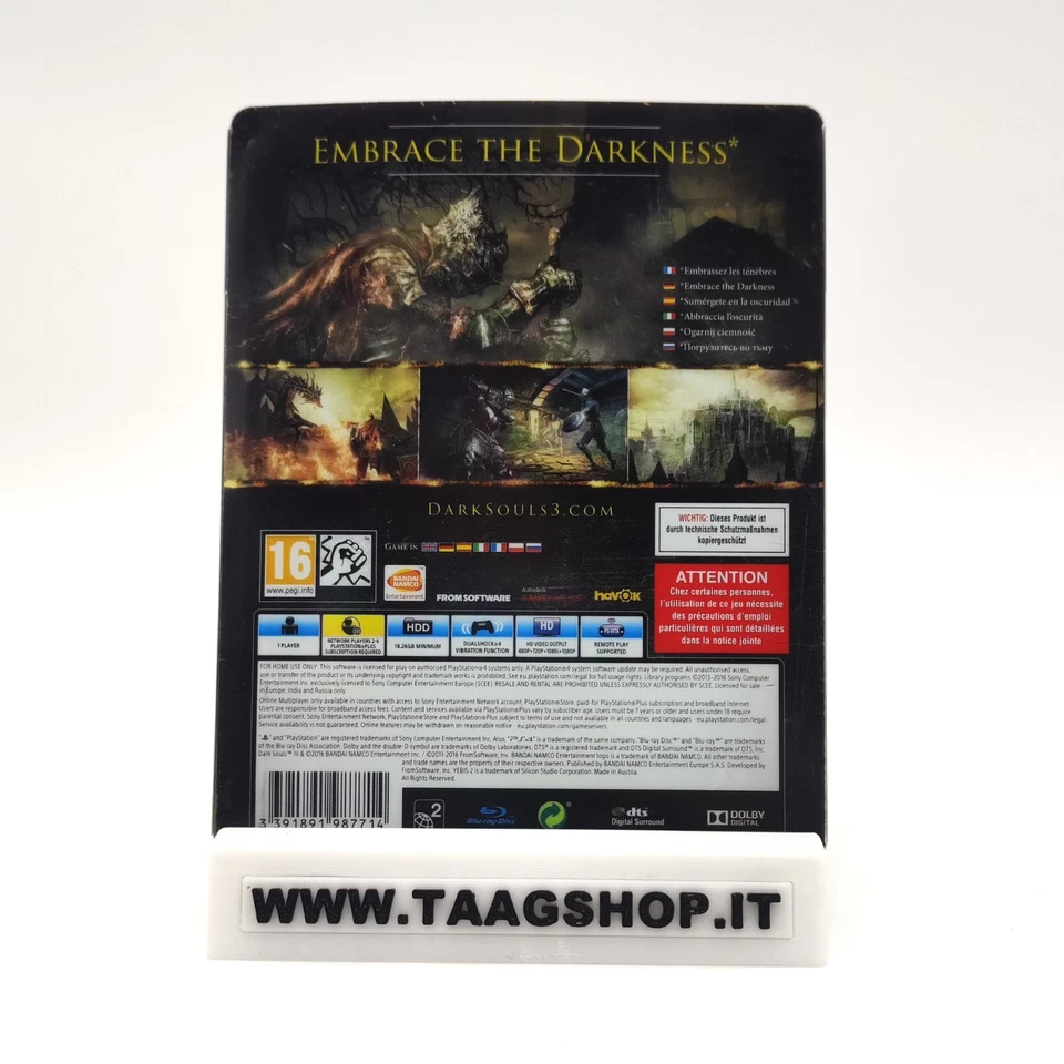 Dark Souls III 3: Apocalypse Edition PAL ITA STEELBOOK LIMITED PS4 PlayStation 4, foto 4 di 5