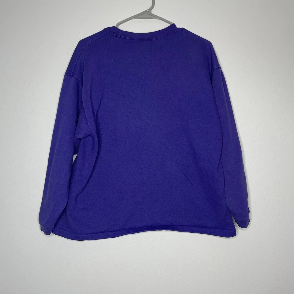 Vintage 1989 Guess Shirt Spray Paint Question Mark Old School The Riddler Purple - Image 2 of 4