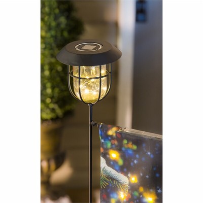 Garden Flag Stand Solar LED Lantern Light Outdoor Decor 664843761865 | eBay