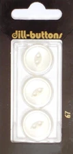 Dill Buttons ~ (0067) - 11/16" - 3 ct