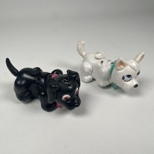 Pet Parade Dog Figures Push Pull Along Toys Black Labrador White Westie Puppies