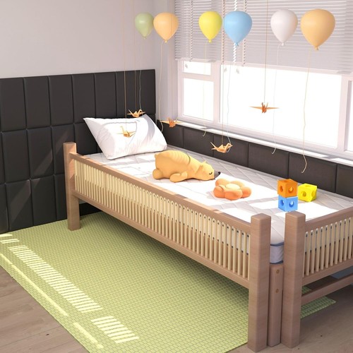 Faux Leather Upholstered Peel & Stick Panels - Easy Install & Clean - 12 Pack - Picture 8 of 10