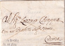 Zz502-antica Letter From Brescia To Cream 1773 Zz502-antica Letter From Brescia To Cream 1773
