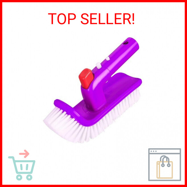 Professional Luxury Pool Step & Corner Brush, 180 Degree Rotation Handle Scrub B