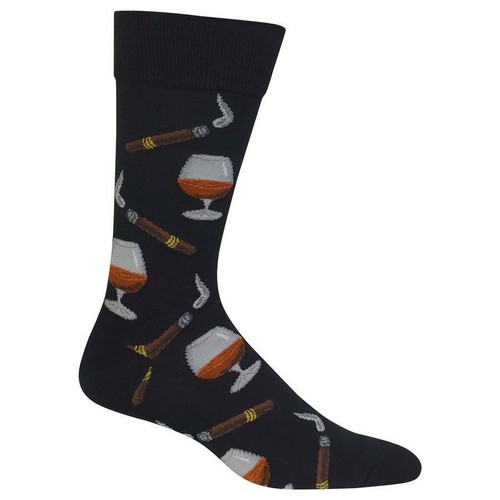 Calcetines de Coñac y Puros para Hombres Talla 10-13 Hot Sox Humidor Moda - Imagen 2 de 5
