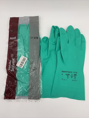   Ansell Size L (10), 13  Long, 15 mil Thick, Nitrile Chemical Resistant Gloves