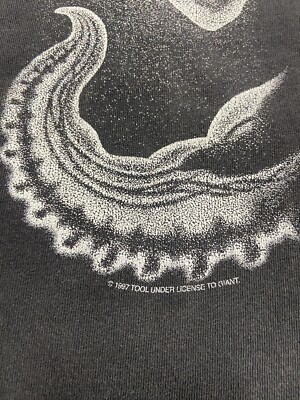 Vintage 1997 Tool Aenima T-Shirt Alien Band Grunge Band Distressed
