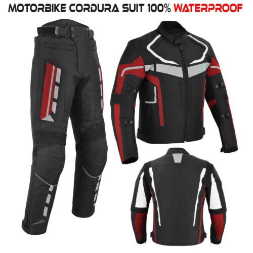 Motorcycle Race Suit Textile Waterproof Motorbike Riding Jacket Trouser Armoured - Picture 1 of 10