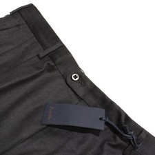 Zanella Platinum NWT Pleated Dress Pants Size 36 US Bennett Solid Dark Gray Wool