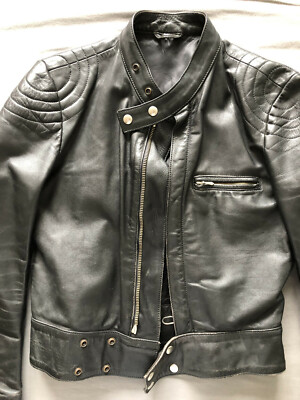 Leder-Motorradjacke Fa. Häckel,Vintage von 1983,maßgeschneidert, eng geschnitten
