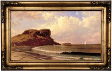 Bricher Castle Rock Nahant Massachusetts 1877 Wood Framed Canvas Prt Repro 12x22