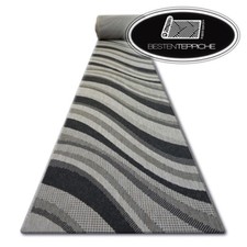 Moderne Läufer SISAL FLOORLUX Wellen Silber Schwarz Breite 70 - 120 cm Modisch