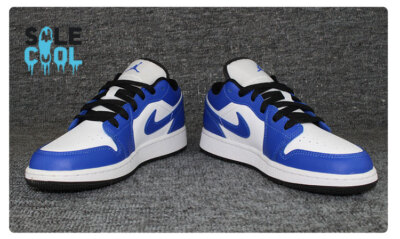 Nike Air Jordan 1 AJ1 Retro Low GS Game Royal White Blue Black