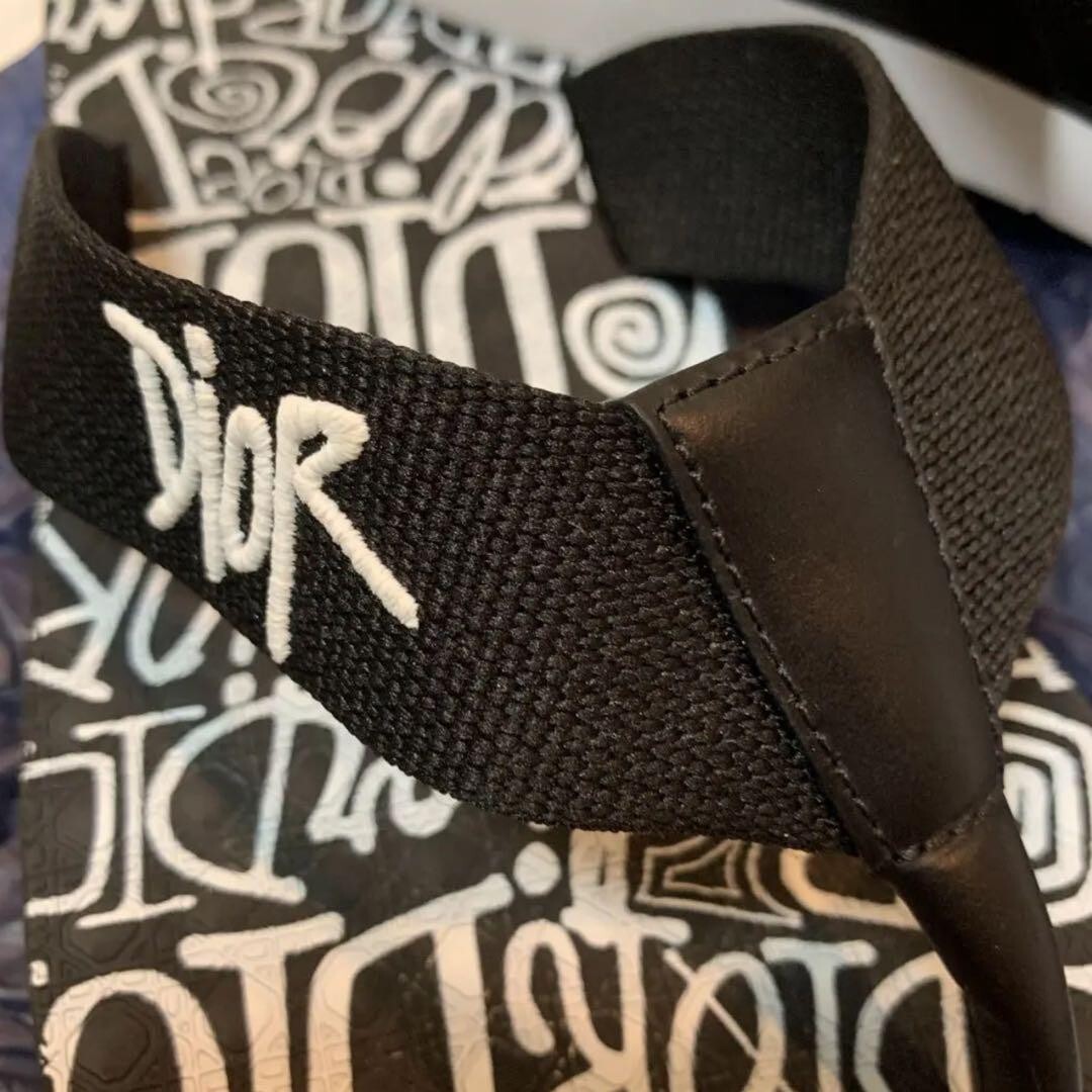 ディオールオム×ステューシー　 サンダル　サイズ43 イタリア製　美品 Dior × Shawn Stussy Sandals 960 Black/White Size 42 Good Condition