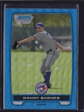 2012 BOWMAN CHROME PROSPECTS BLUE WAVE REFRACTOR DANNY BARNES #BCP60 BLUE JAYS