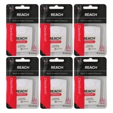 Johnson & Johnson Reach Cleanburst Dental Floss – Cinnamon, 6 Pack