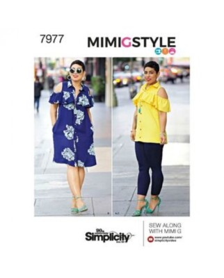 Simplicity Schnitt Nr 7977.H5 Oberteil, Kleid, Jeggins Gr. 32 - 40