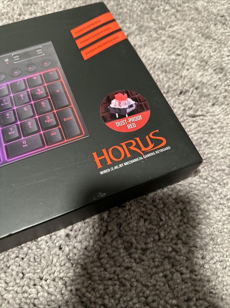 Redragon K618 Horus Draadloos RGB Mechanisch Toetsenbord, Bluetooth/2.4Ghz/Bedraad Tri-Mode Ultra Dun Laag Profiel Gaming Toetsenbord met No-Lag Draadloze Verbinding, Toegewijde Mediabediening