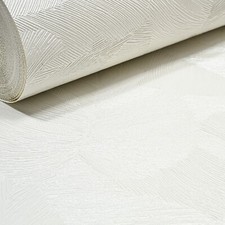 Plain White Patterned Thick Textured Slightly Imperfect Bedroom Wallpaper