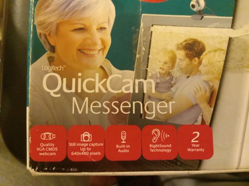 Logitech QuickCam Messenger Webcam New Slightly Damaged Box Instructions - Picture 2 of 6