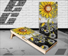 Sunflower Turtles Cornhole Boards Bean Bag Toss Game
