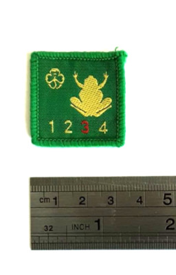 Vintage Schwimmer Stufe 3, Brownies Stoffabzeichen, veraltet