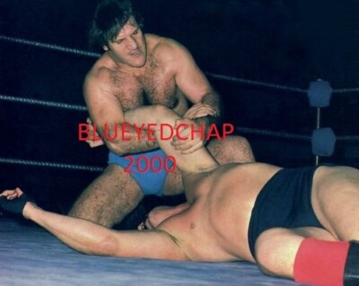 BRUNO SAMMARTINO VS BLACKJACK MULLIGAN WRESTLER 8X10 WRESTLING PHOTO WWWF